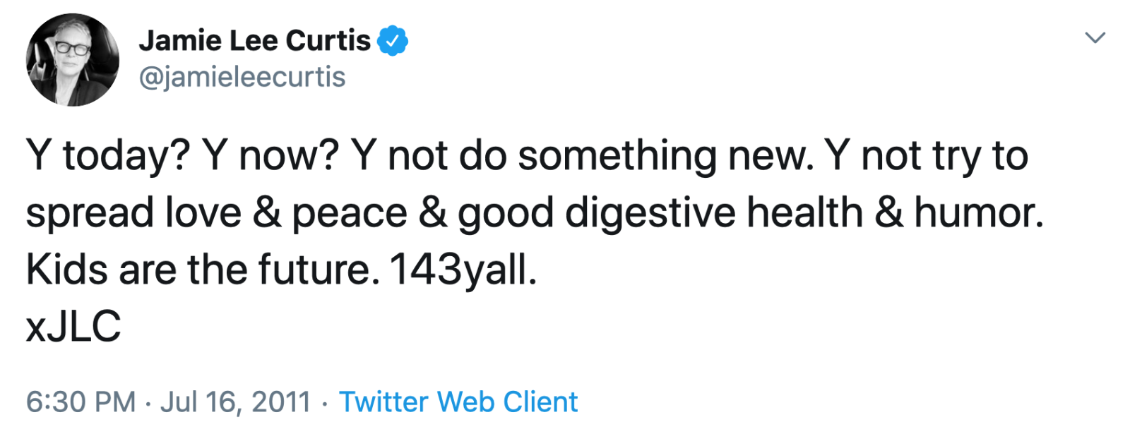 Image credit: Twitter | @jamieleecurtis