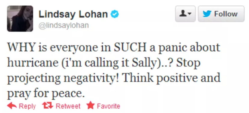 Image credit: Twitter | @lindsaylohan